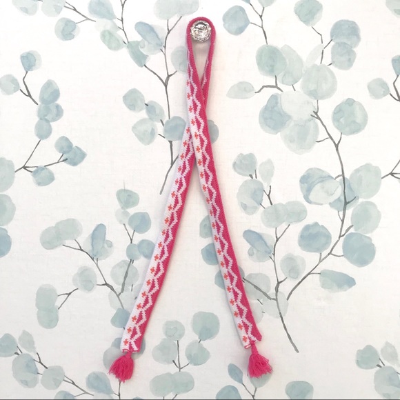 Gymboree Kids Fair Isle White Pink Green Knit Sweater with Tie & Tassels - Picture 7 of 7